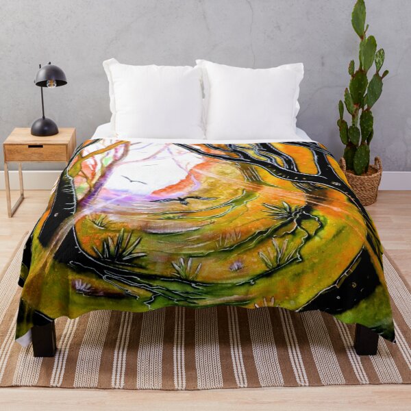 Trees, Nature's Gold Throw Blanket