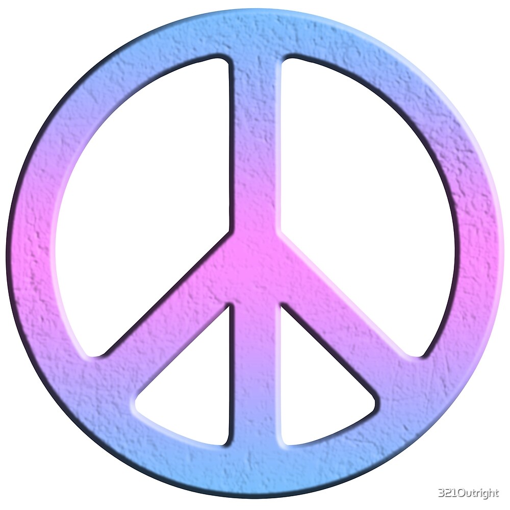 Gender Peace Sign Blue Pink Purple By 321outright Redbubble 0704