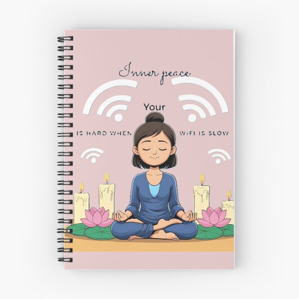 Item preview, Inner Peace vs. Wi-Fi – Funny Self-Care Quote 2 designed and sold by ShivThulirVerse.