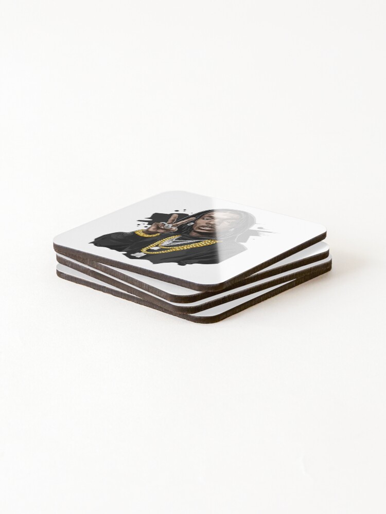 Thumbnail 4 of 5, Coasters (Set of 4), Gold Chains & Peace - Street Rapper designed and sold by Ragil-Studio.