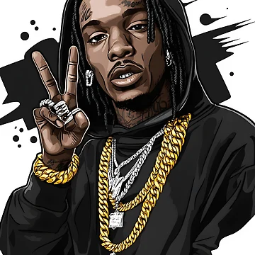 Artwork thumbnail, Gold Chains & Peace - Street Rapper by Ragil-Studio