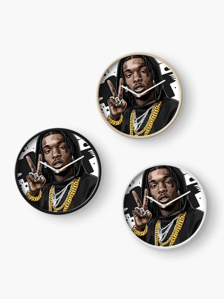 Thumbnail 3 of 4, Clock, Gold Chains & Peace - Street Rapper designed and sold by Ragil-Studio.