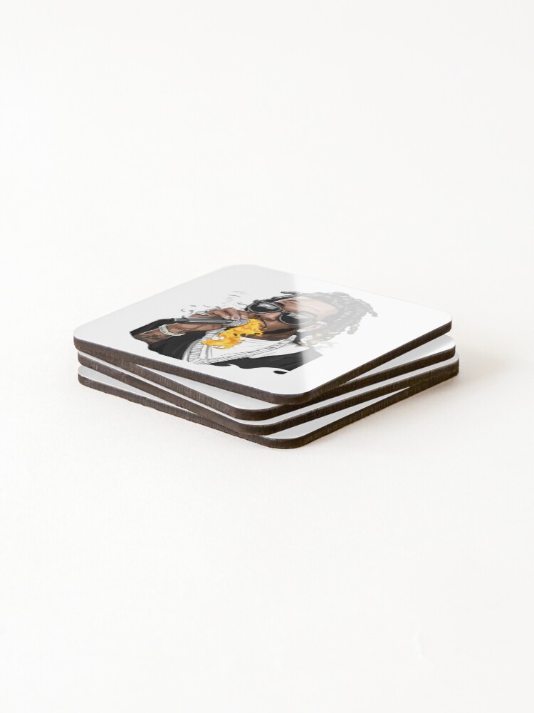 Thumbnail 4 of 5, Coasters (Set of 4), Fire Spitting Rapper designed and sold by Ragil-Studio.