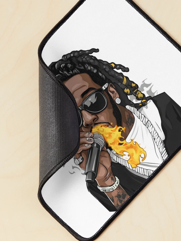 Thumbnail 2 of 5, Mouse Pad, Fire Spitting Rapper designed and sold by Ragil-Studio.