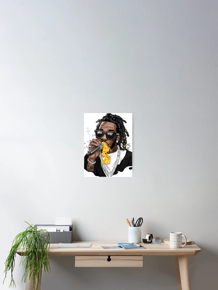 Thumbnail 2 von 3, Poster, Feuerspuckender Rapper designt und verkauft von Ragil-Studio.