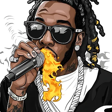 Artwork thumbnail, Fire Spitting Rapper by Ragil-Studio