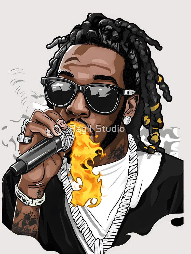 Thumbnail 6 of 6, Premium Oversized Hoodie, Fire Spitting Rapper designed and sold by Ragil-Studio.