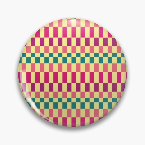 Item preview, Vibrant Yellow & Pink & Green Irregular Checkerboard And Stripes designed and sold by lamaddalena.