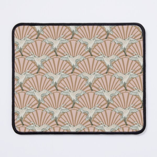 Item preview, Art Deco Crane Elegance - Textured Vintage Bird Pattern Light Taupe S designed and sold by tanyadistudio.