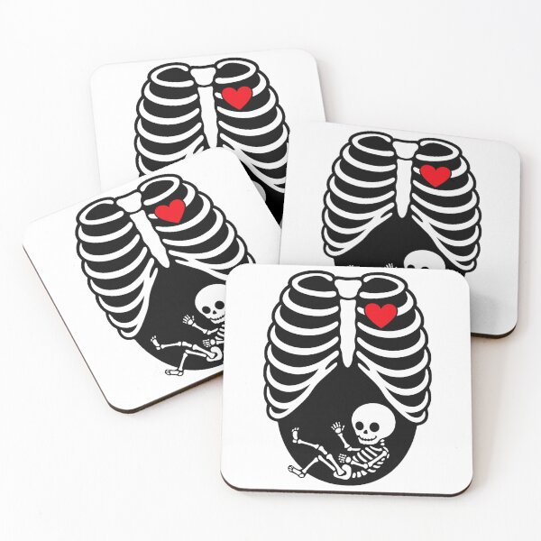 Item preview, Skeleton Love: Baby in the Ribcage" – Gothic Anatomy Heart Design designed and sold by ZingZone.