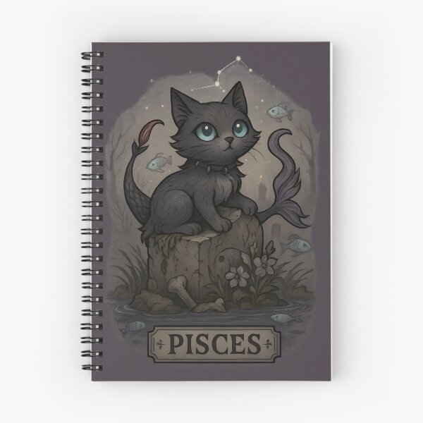 Item preview, Gothic Pisces Cat with Mermaid Tail designed and sold by Ironicdoll.