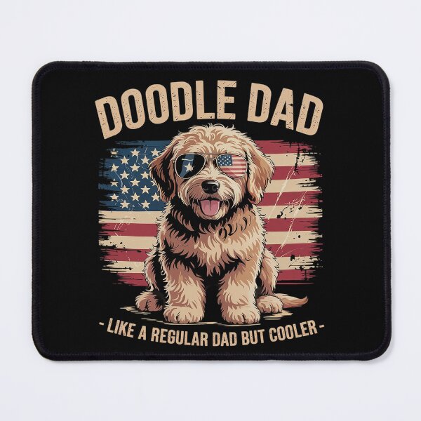 Item preview, Doodle Dad Goldendoodle Regular Dad But Cooler American Flag designed and sold by brynatshop.