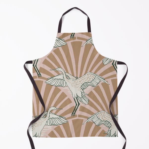 Item preview, Art Deco Crane Elegance - Textured Vintage Bird Pattern Cavern Pink L designed and sold by tanyadistudio.