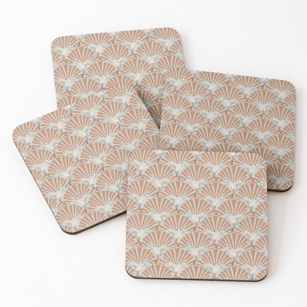 Item preview, Art Deco Crane Elegance - Textured Vintage Bird Pattern Cavern Pink S designed and sold by tanyadistudio.