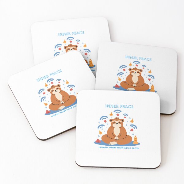 Item preview, Inner Peace vs. Wi-Fi – Funny Self-Care Quote 3 designed and sold by ShivThulirVerse.
