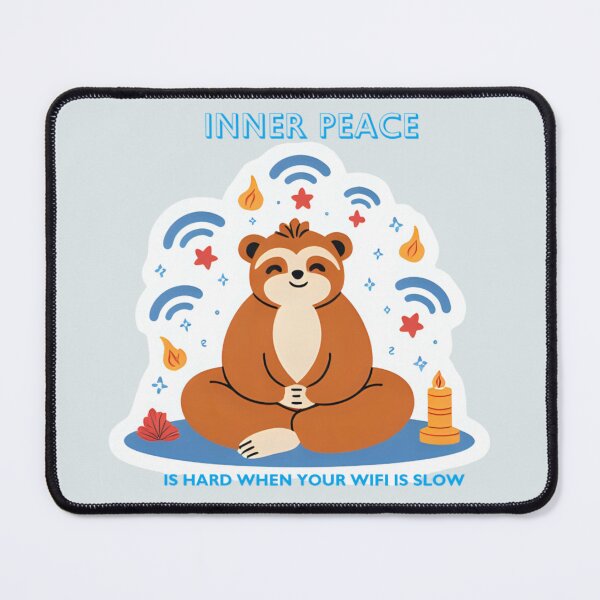 Item preview, Inner Peace vs. Wi-Fi – Funny Self-Care Quote 3 designed and sold by ShivThulirVerse.