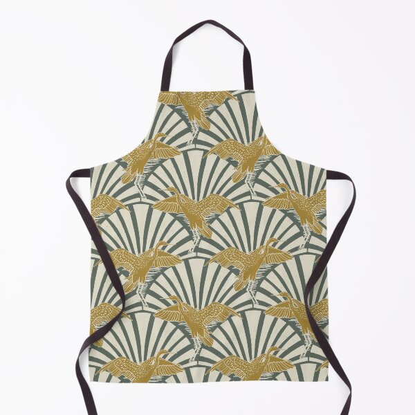 Item preview, Art Deco Crane Elegance - Textured Vintage Bird Pattern Storm Dust M designed and sold by tanyadistudio.