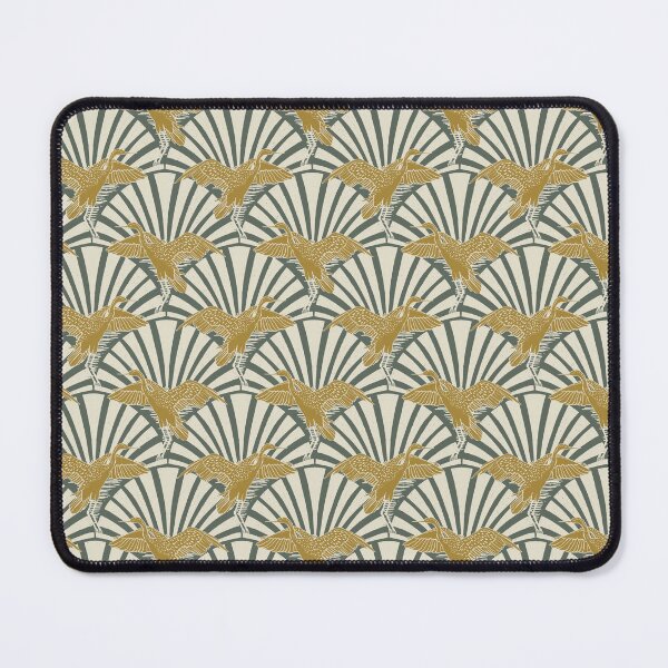 Item preview, Art Deco Crane Elegance - Textured Vintage Bird Pattern Storm Dust S designed and sold by tanyadistudio.