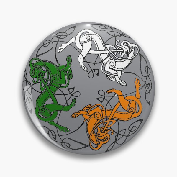 Item preview, Dogs of Dál Riata (green white and orange) designed and sold by Murph's Images.