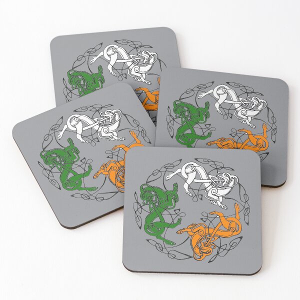 Item preview, Dogs of Dál Riata (green white and orange) designed and sold by Murph's Images.