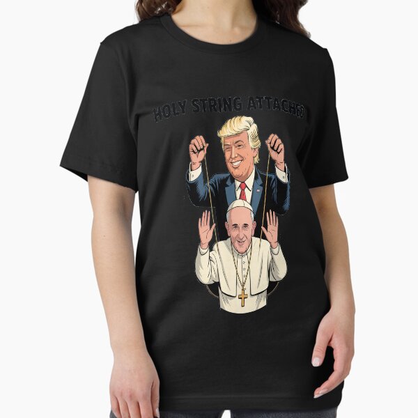 Item preview, Funny Trump New Pope T-Shirt – Holy Strings Attached designed and sold by HerJournal.