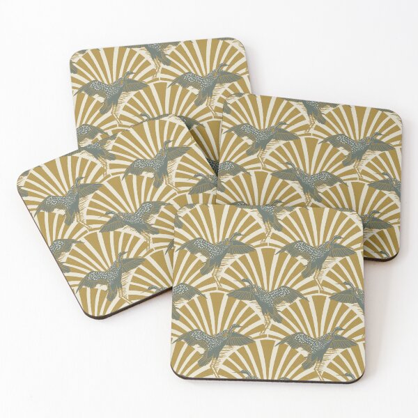 Item preview, Art Deco Crane Elegance - Textured Vintage Bird Pattern Dirty White M designed and sold by tanyadistudio.