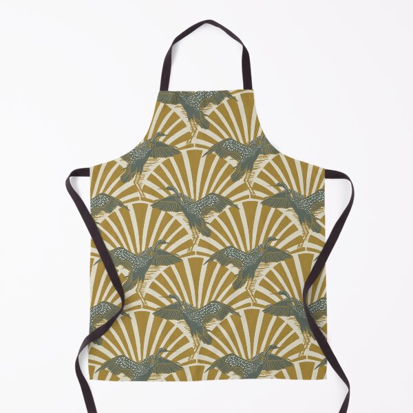 Item preview, Art Deco Crane Elegance - Textured Vintage Bird Pattern Dirty White M designed and sold by tanyadistudio.
