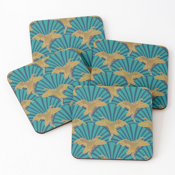 Item preview, Art Deco Crane Elegance - Textured Vintage Bird Pattern Indigo M designed and sold by tanyadistudio.