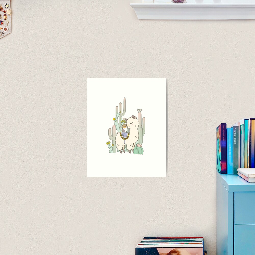 Alpaca Kiss Art Print