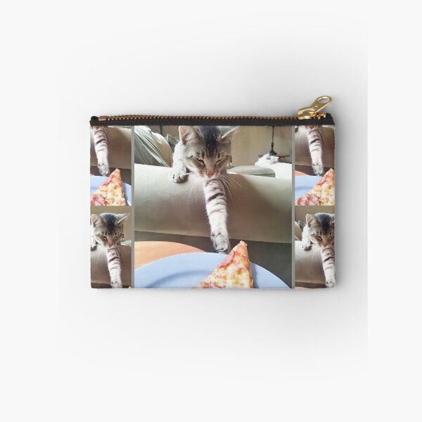 Item preview, Funny Hungry Cat Reaching for Pizza – Hilarious Cat Meme Design designed and sold by VinBasis.