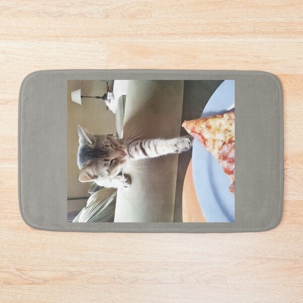 Item preview, Funny Hungry Cat Reaching for Pizza – Hilarious Cat Meme Design designed and sold by VinBasis.