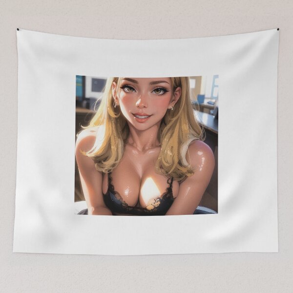 Item preview, Stylized office shot of a young woman in embellished lingerie designed and sold by Sascha-Heiko.