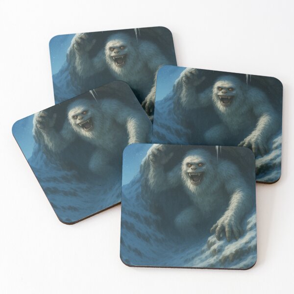 Item preview, Mountain Encounter at Dusk – Fearsome Yeti in Snowy Cave Confrontation designed and sold by lapart.