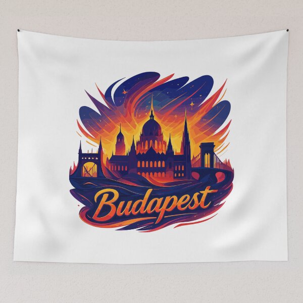 Item preview, Budapest Capital Hungary Silhouette Gift designed and sold by Pineapple-Tree.