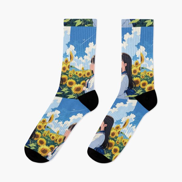 Item preview, Between sunflowers and blue sky, summer pansies bloom. designed and sold by MeowMeals.