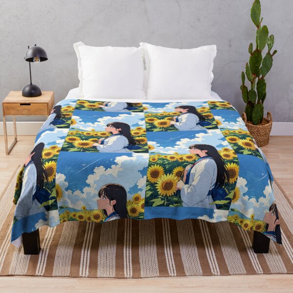 Item preview, Between sunflowers and blue sky, summer pansies bloom. designed and sold by MeowMeals.