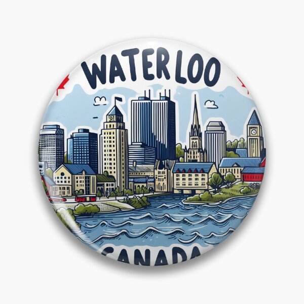 Item preview, Waterloo Ontario Canada Colorful Skyline  designed and sold by HowToCanadian.