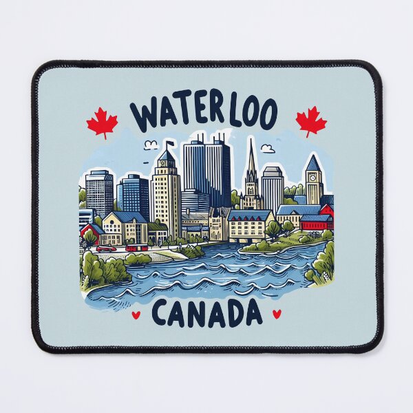 Item preview, Waterloo Ontario Canada Colorful Skyline designed and sold by HowToCanadian.