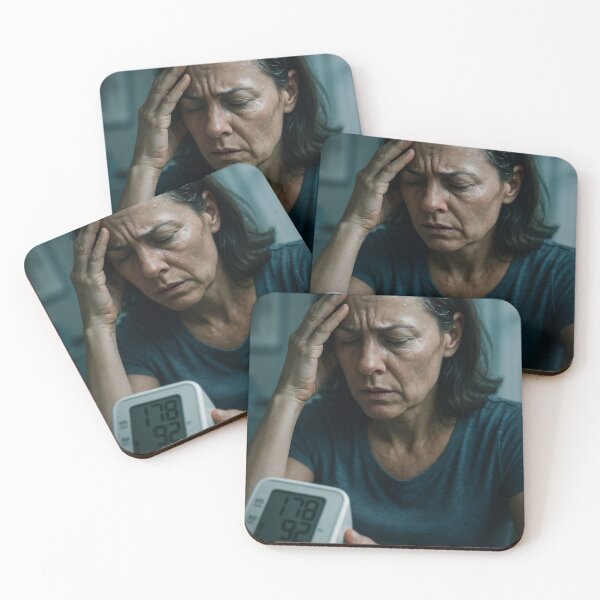 Item preview, Worried Woman Reacting to High Blood Pressure Reading designed and sold by soulofalion.