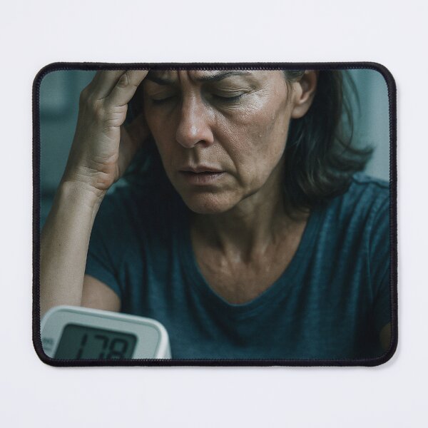 Item preview, Worried Woman Reacting to High Blood Pressure Reading designed and sold by soulofalion.
