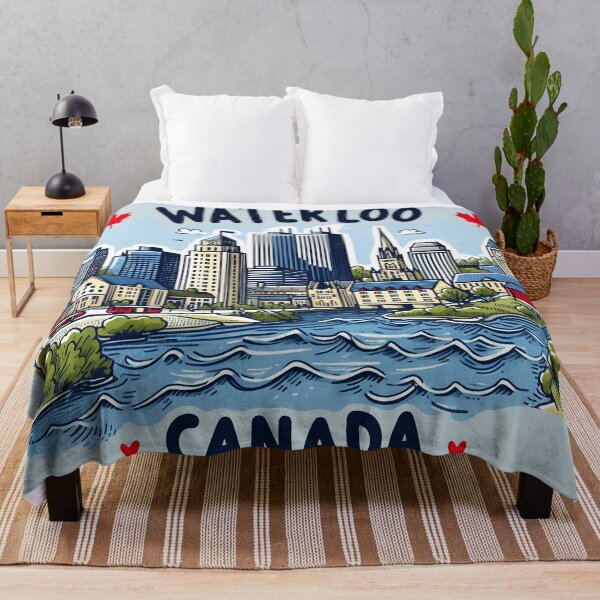 Item preview, Waterloo Ontario Canada Colorful Skyline  designed and sold by HowToCanadian.