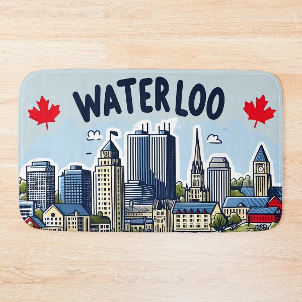 Item preview, Waterloo Ontario Canada Colorful Skyline  designed and sold by HowToCanadian.