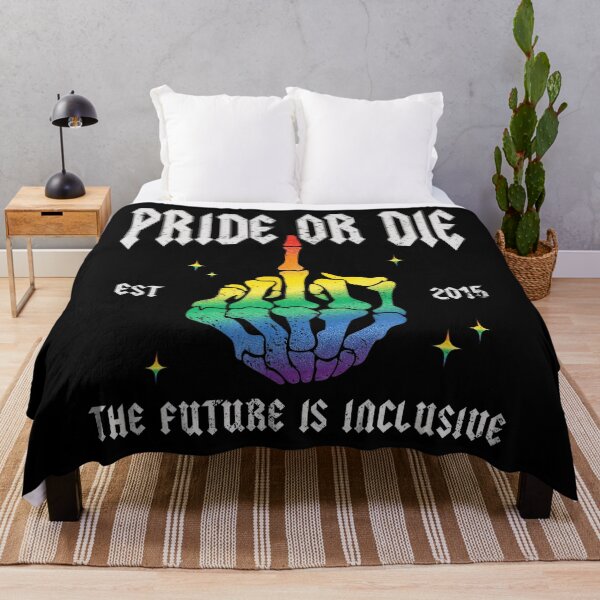Item preview, Pride Or Die The Future Is Inclusive LGBT Skeleton Pride designed and sold by Wilson-Aura.