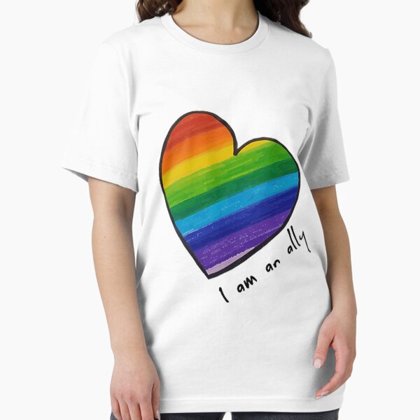 Artikel-Vorschau von LGBTQ Ich bin ein Verbündeter Schwul Lesbisch Bi Pride Regenbogen Herz, designt und verkauft von vickianalidst.
