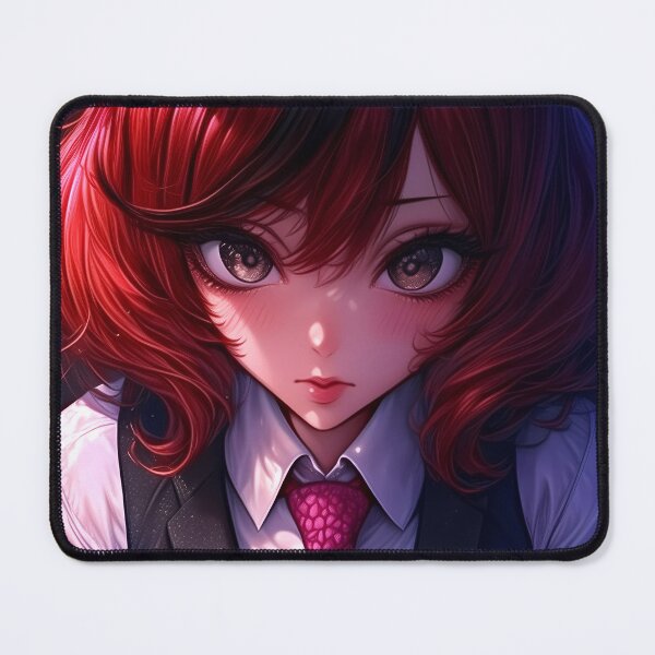 Item preview, Anime Girl Business Attire Red Hair Bold Gaze designed and sold by korinekiljoe.