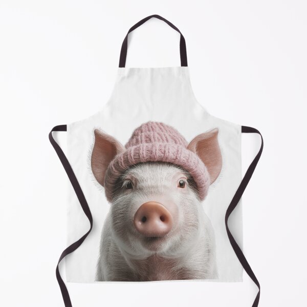 Item preview, Cozy Pig Wearing Pink Winter Hat Trendy Animal Fashion Artwork designed and sold by LazyOwlStore.
