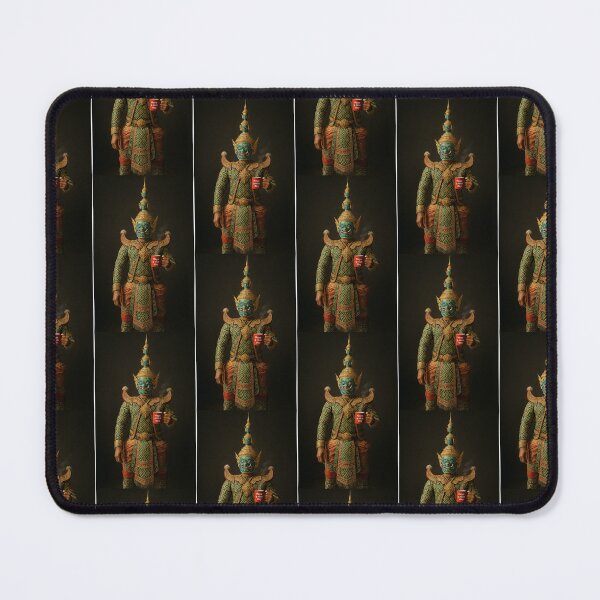 Item preview, Modern Thai Giant with Coffee – Khon Mask Warrior Holding "Have a Nice Day" Mug designed and sold by Bspaces.