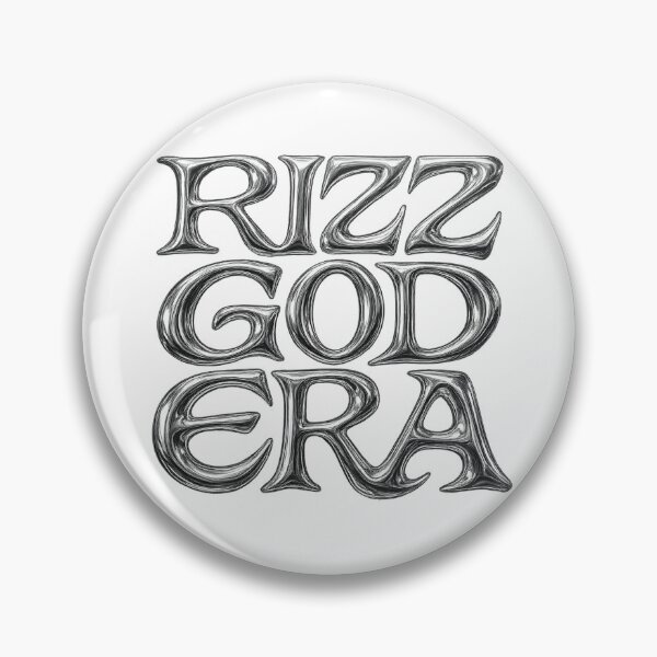 Item preview, Rizz God Era – Gen Z Chrome Meme Sticker designed and sold by CaffeinatedCreatures.