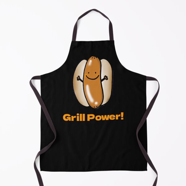 Item preview, BBQ Time Funny Hot Dog Art designed and sold by CuteCartoon.