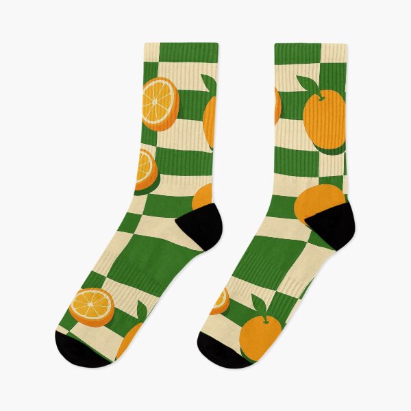 Item preview, Retro Orange Checkerboard Print – Citrus Fruit Art for Kitchen & Decor designed and sold by weirdfishes123.